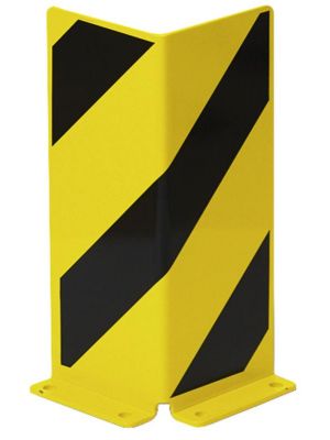 Anfahrschutz, H 400mm, Winkel, Stärke 5mm, Stahlblech, gelb/schwarz